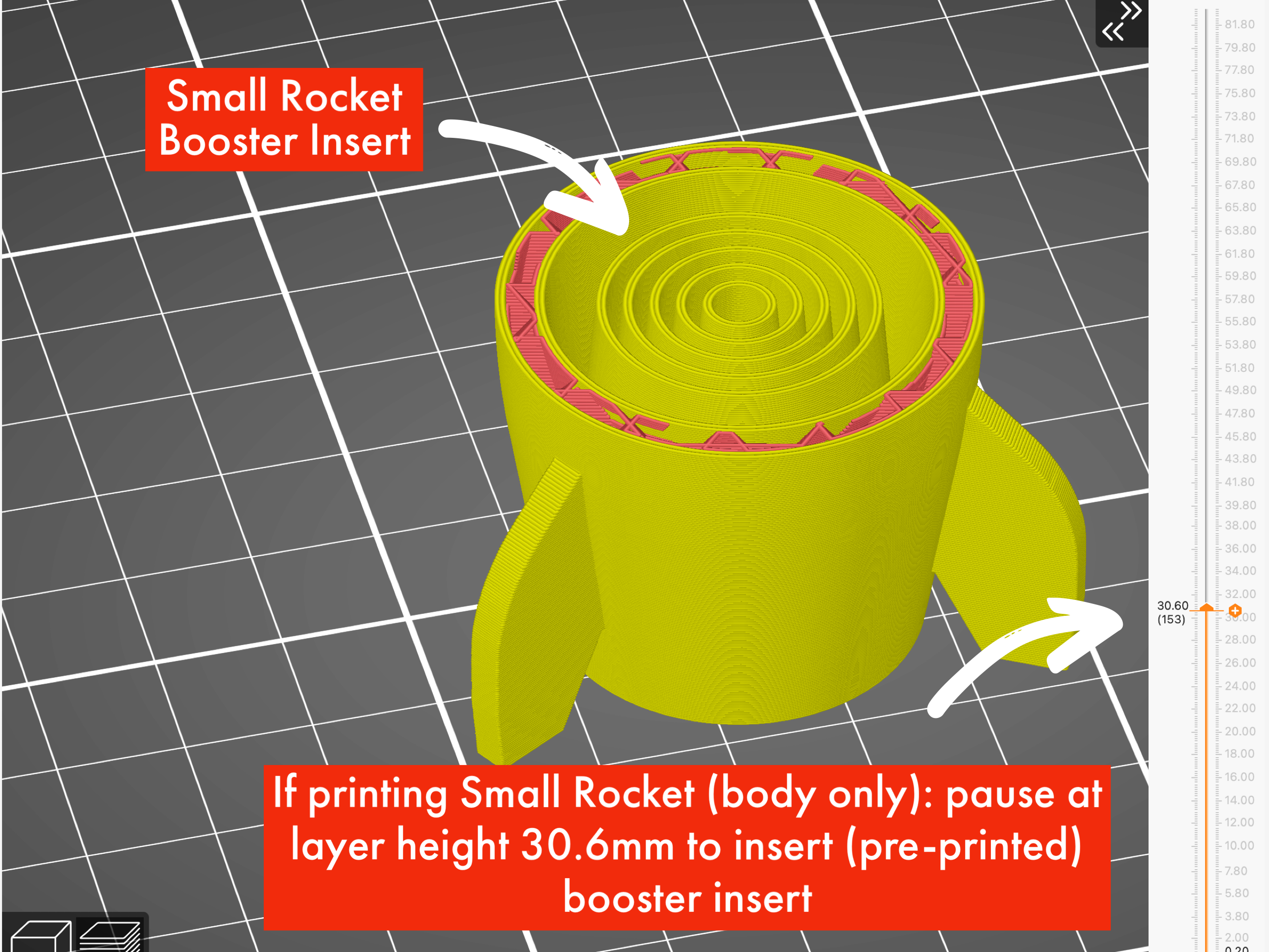 Miniatura 7 do modelo 3D Rocket with Boosters (2 Sizes)