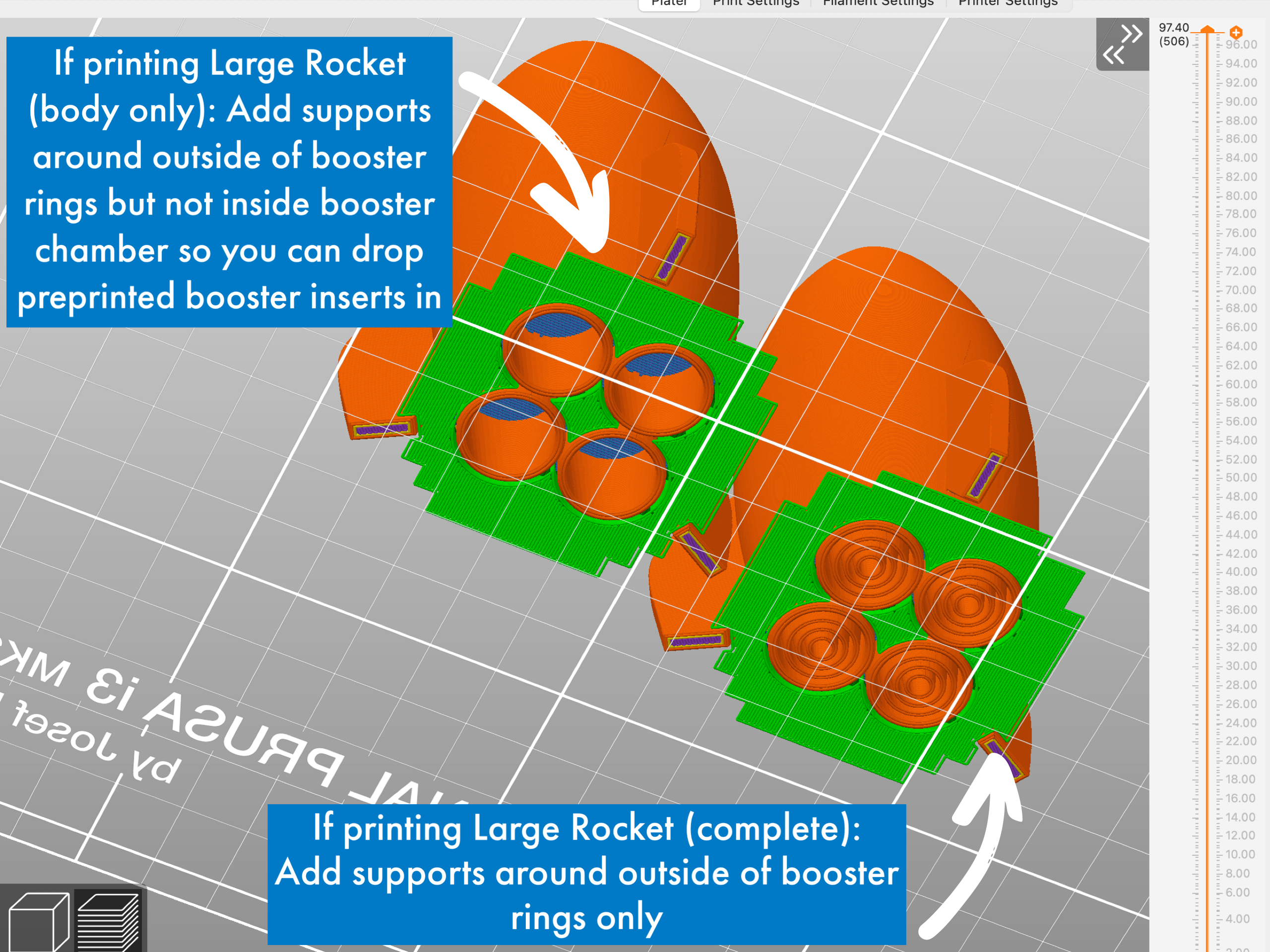 Miniatura 8 do modelo 3D Rocket with Boosters (2 Sizes)