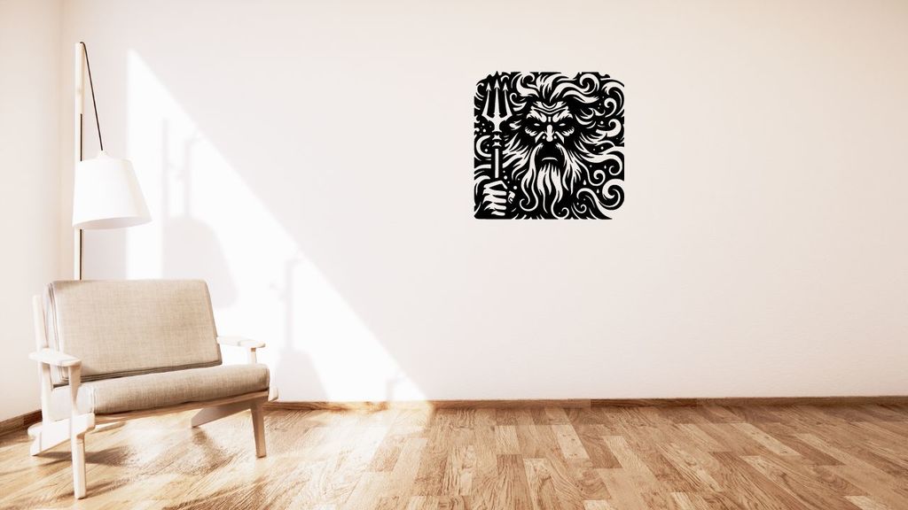 Poseidon wall decoration