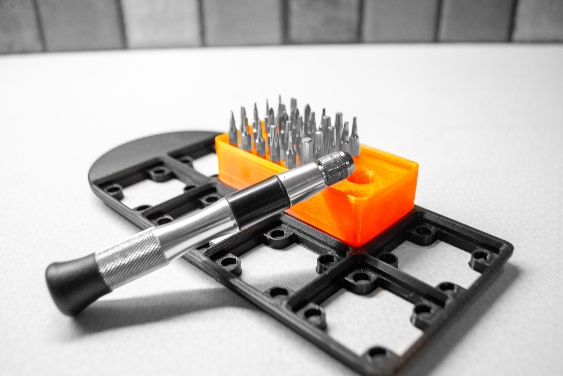 Gridfinity Mini Bit and Screwdriver Holder 2x1