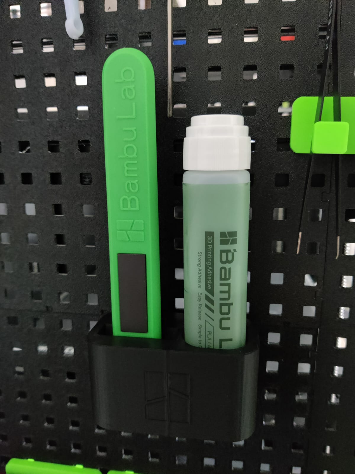 BambuLab Liquid Glue & Scraper Holder for Pegboard