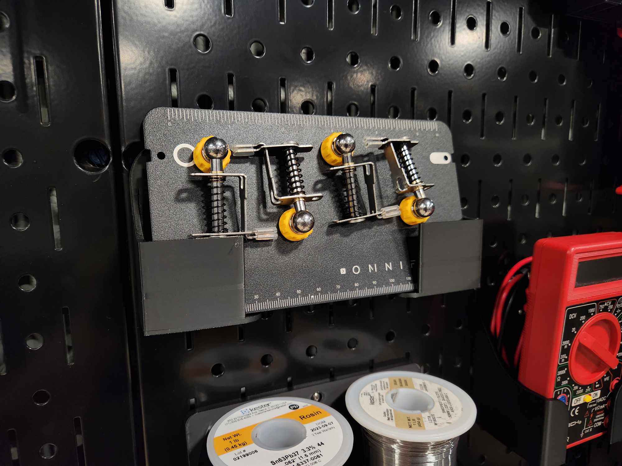 Wall Control Pegboard Mount OmniFixo Soldering Jig by Devin McGrath