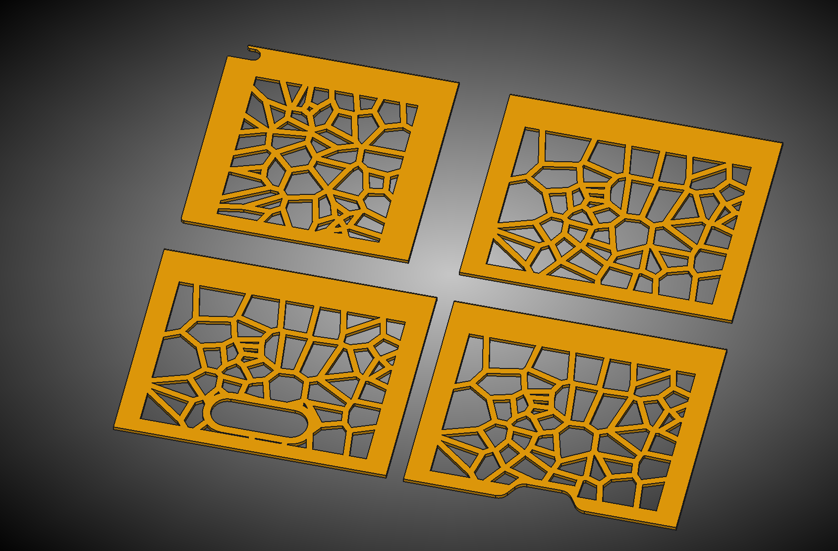 Modular lid system for JUWEL RIO 125 LED Aquarium Voronoi Edition 3D model