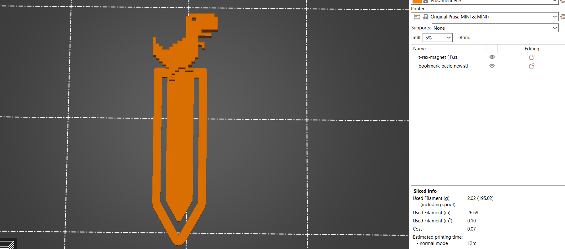 Miniatura 2 do modelo 3D Dino - bookmark