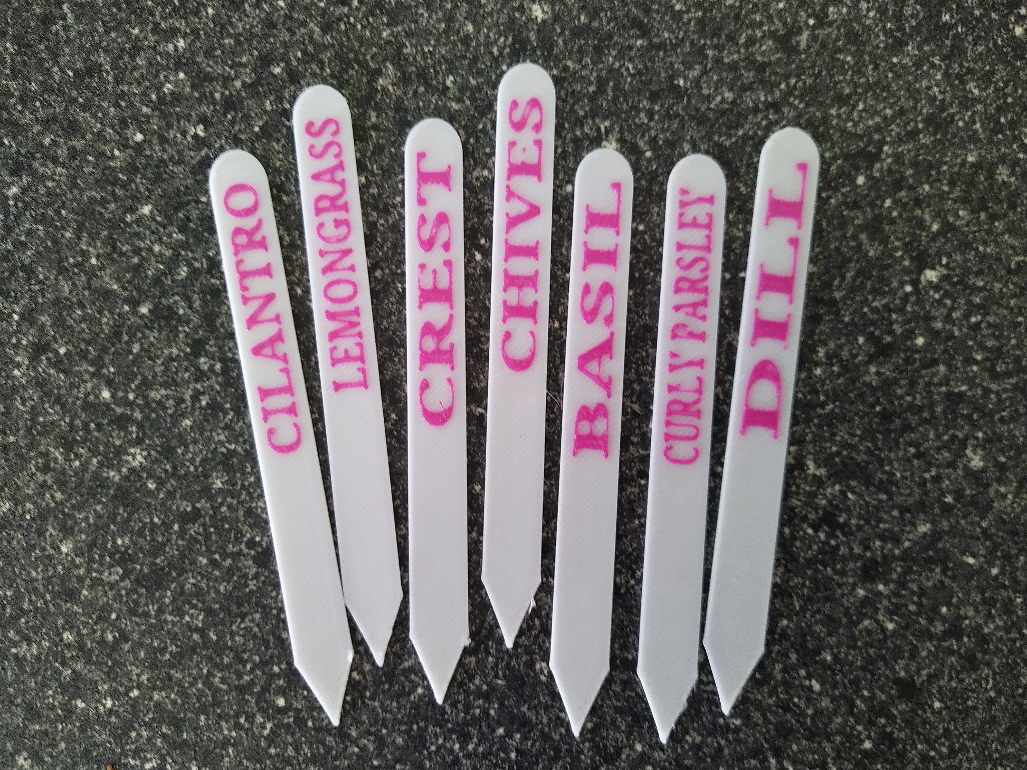 COMMON GARDEN HERBS STAKE SIGNS