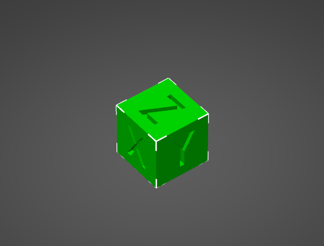 Test Cube xyz Calibration