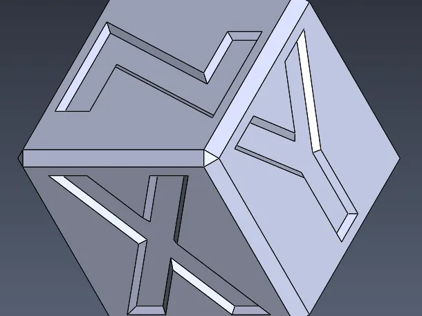 20mm chamfered test cube