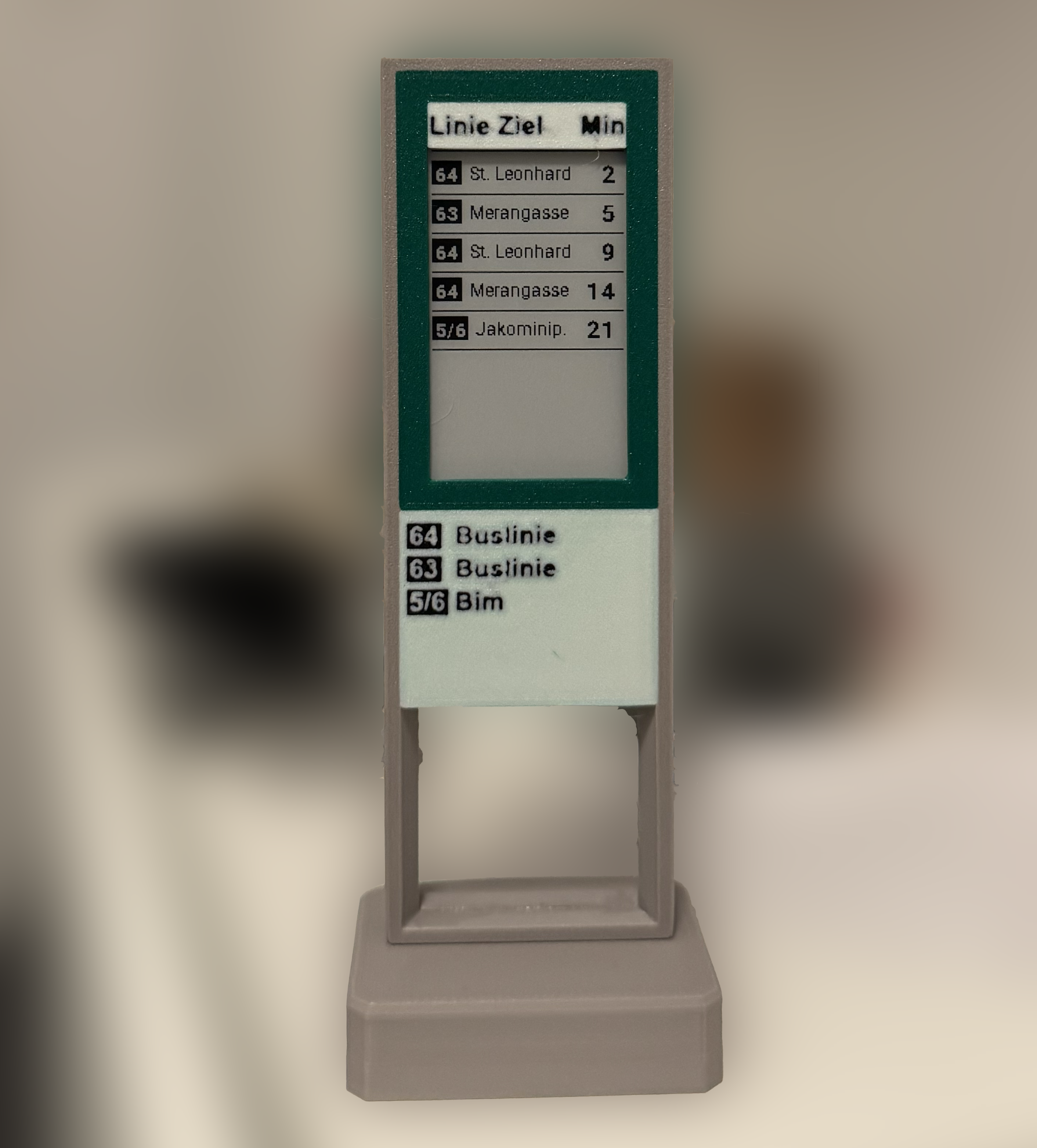 ESPHome Transit E-Paper Display Housing (Multi-Part Assembly)