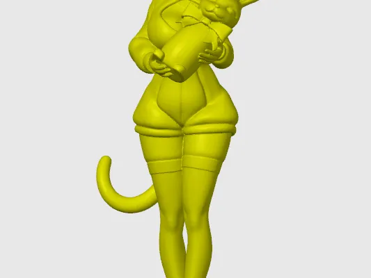 Anime cat-girl figurine 18