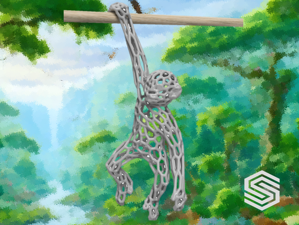Voronoi Hanging Monkey
