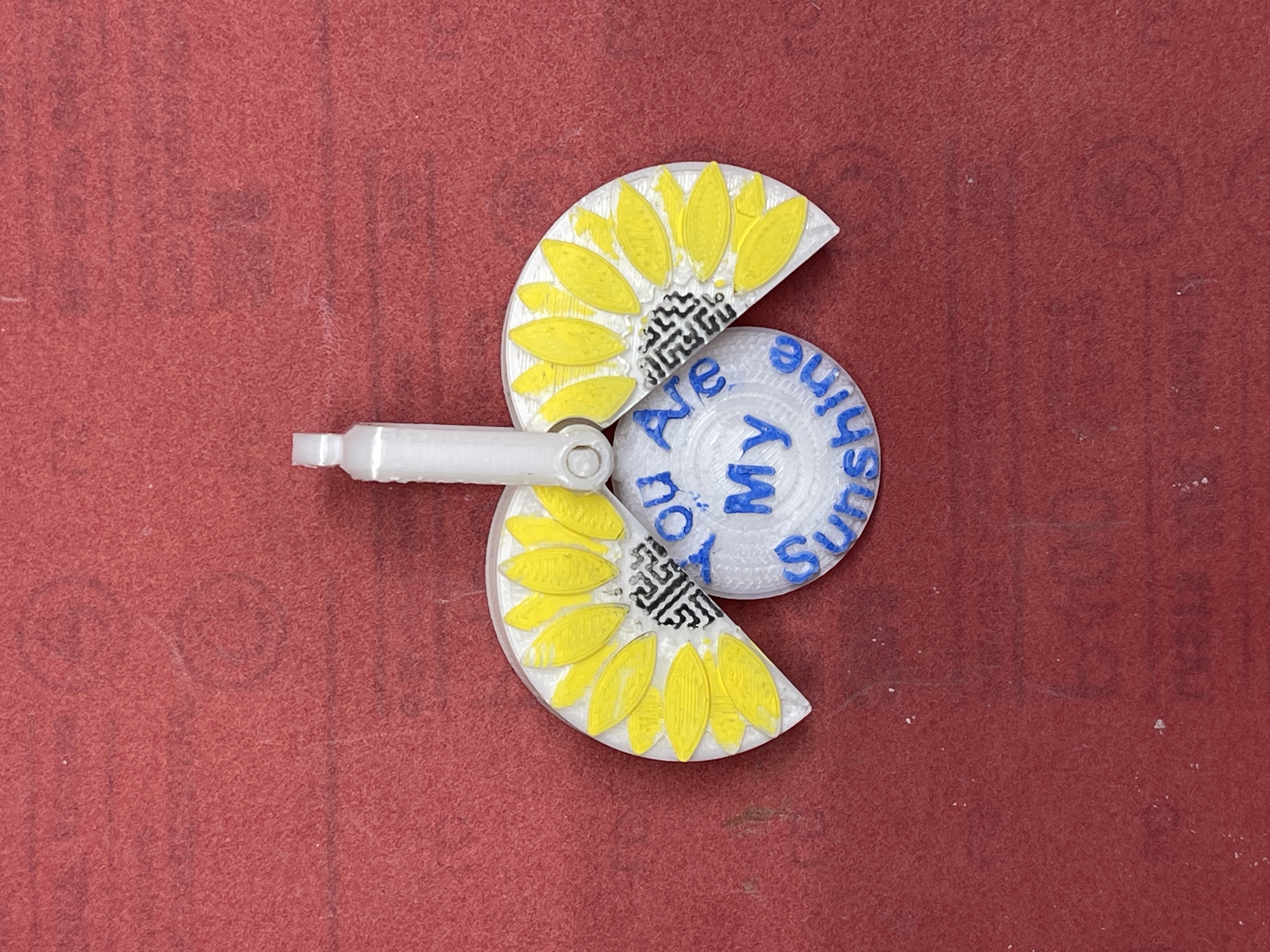 “You Are My Sunshine” – necklace charm (Sunflower contains greeting)