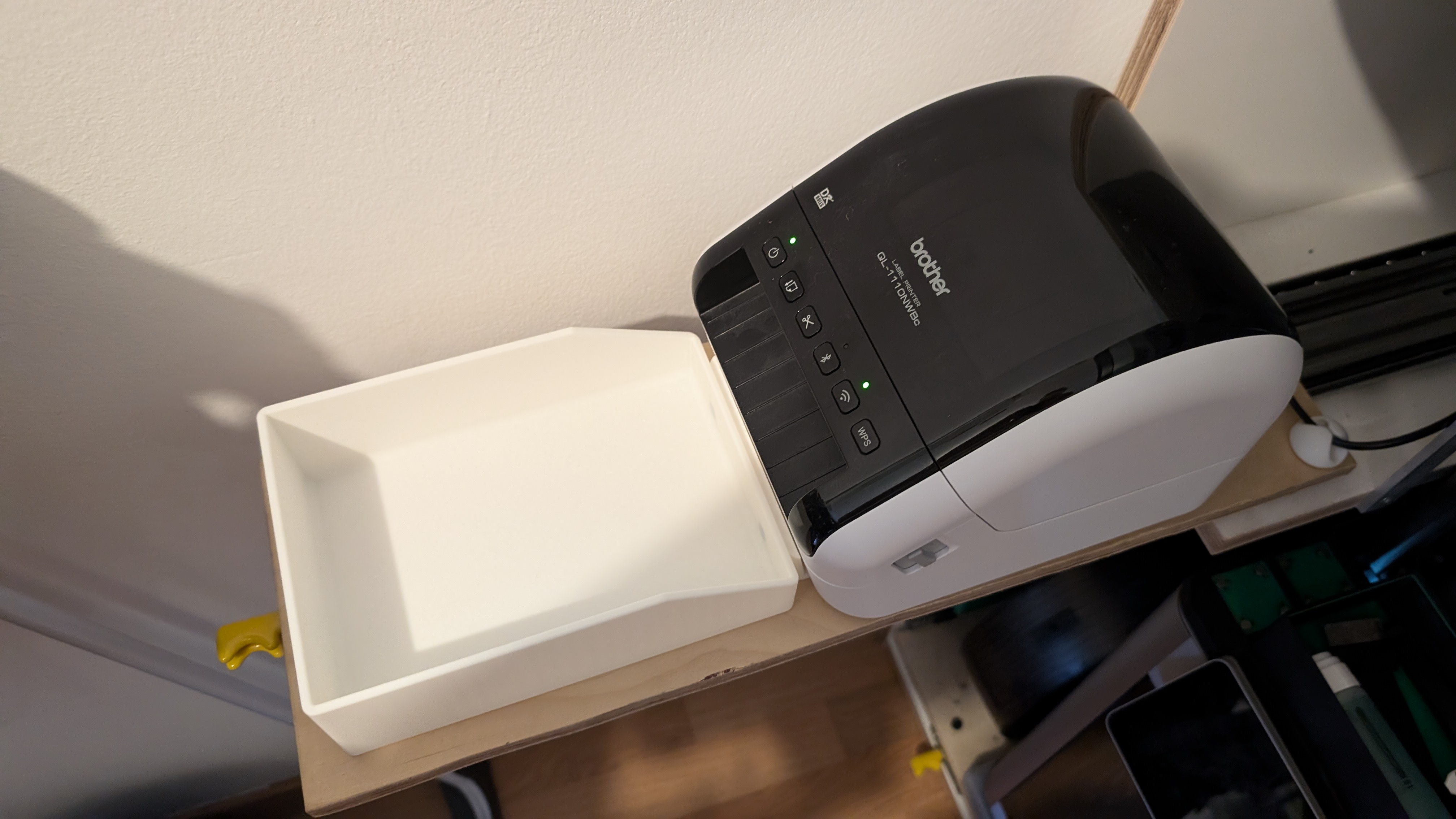 Brother QL-1110 Stand with Label Tub