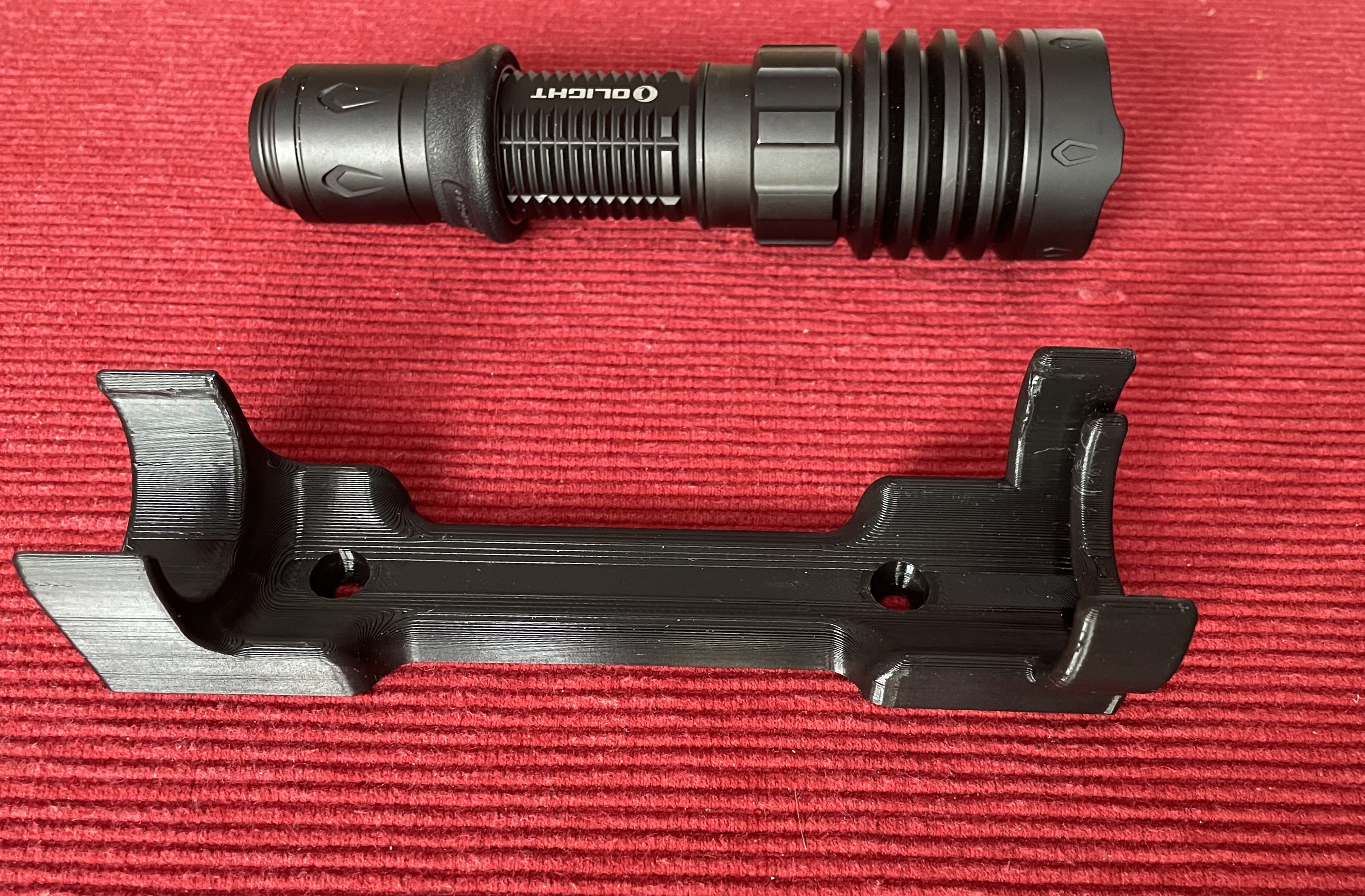 Olight Warrior 4X flashlight holder by KMed Download free STL model