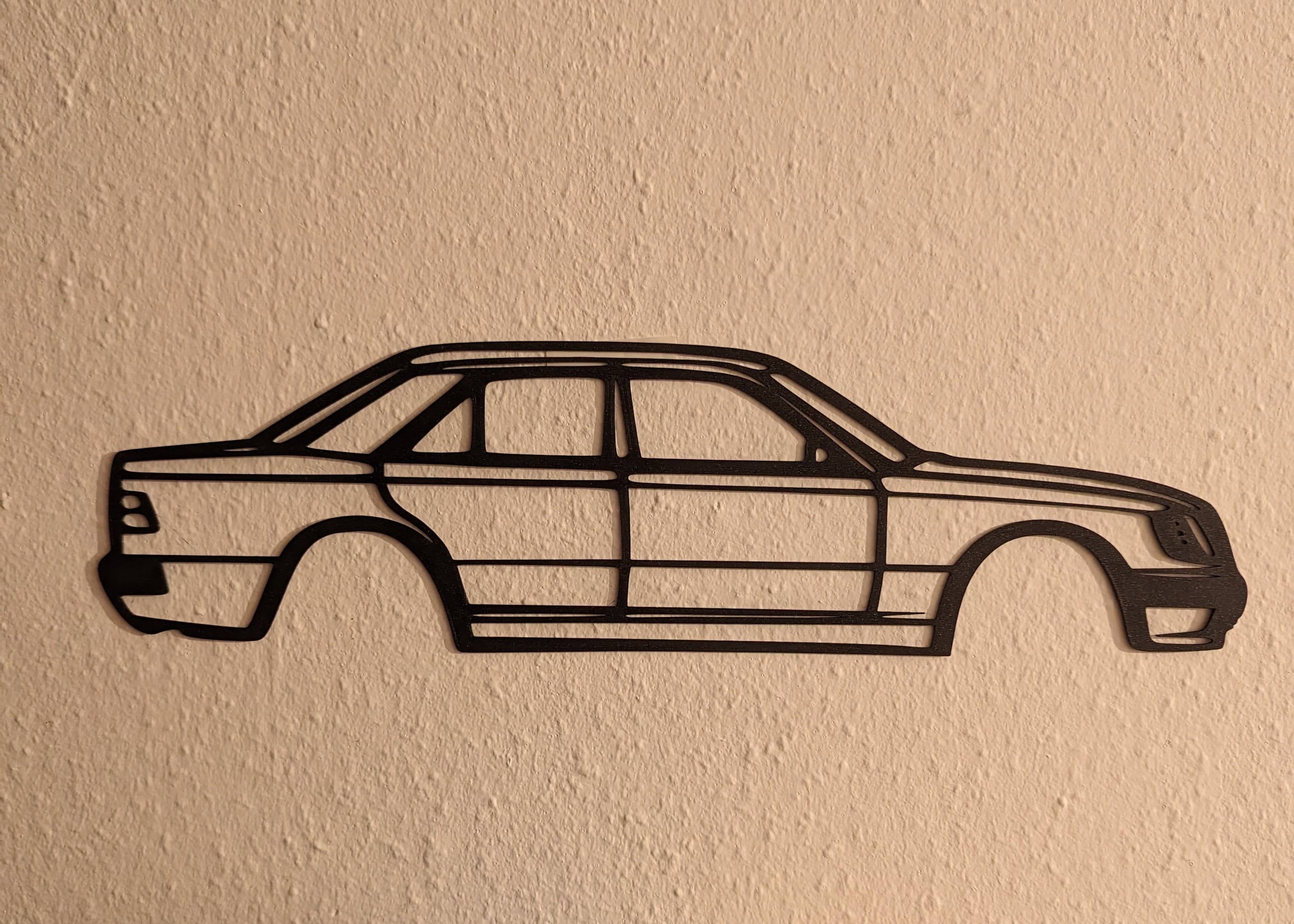 Mercedes w124 500e silhouette by klypt makerworld