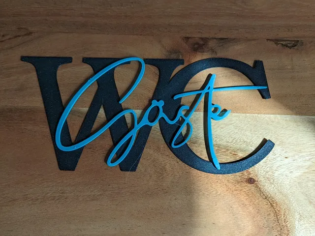 Gäste/Guests WC Schriftzug/Lettering