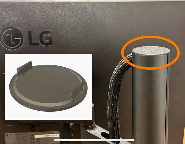 Cap for LG 32UN880 Monitor Stand - Larger Opening