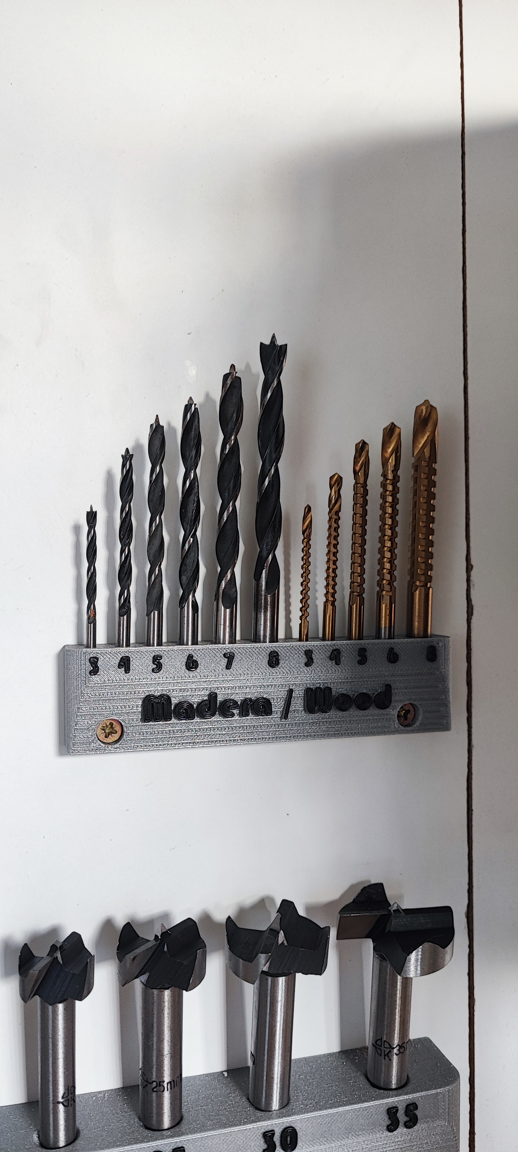 soporte brocas de madera / wood drill holder