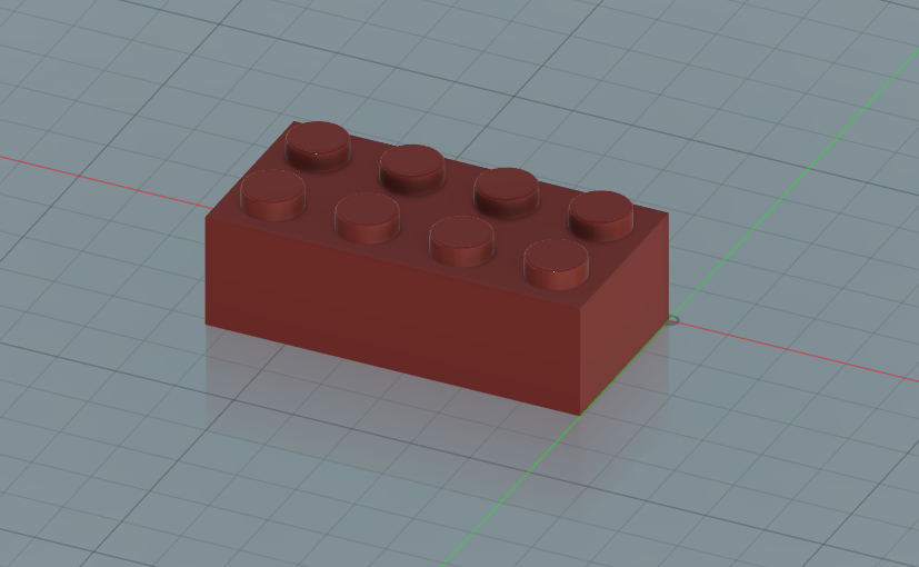 lego block too scale (my first model)