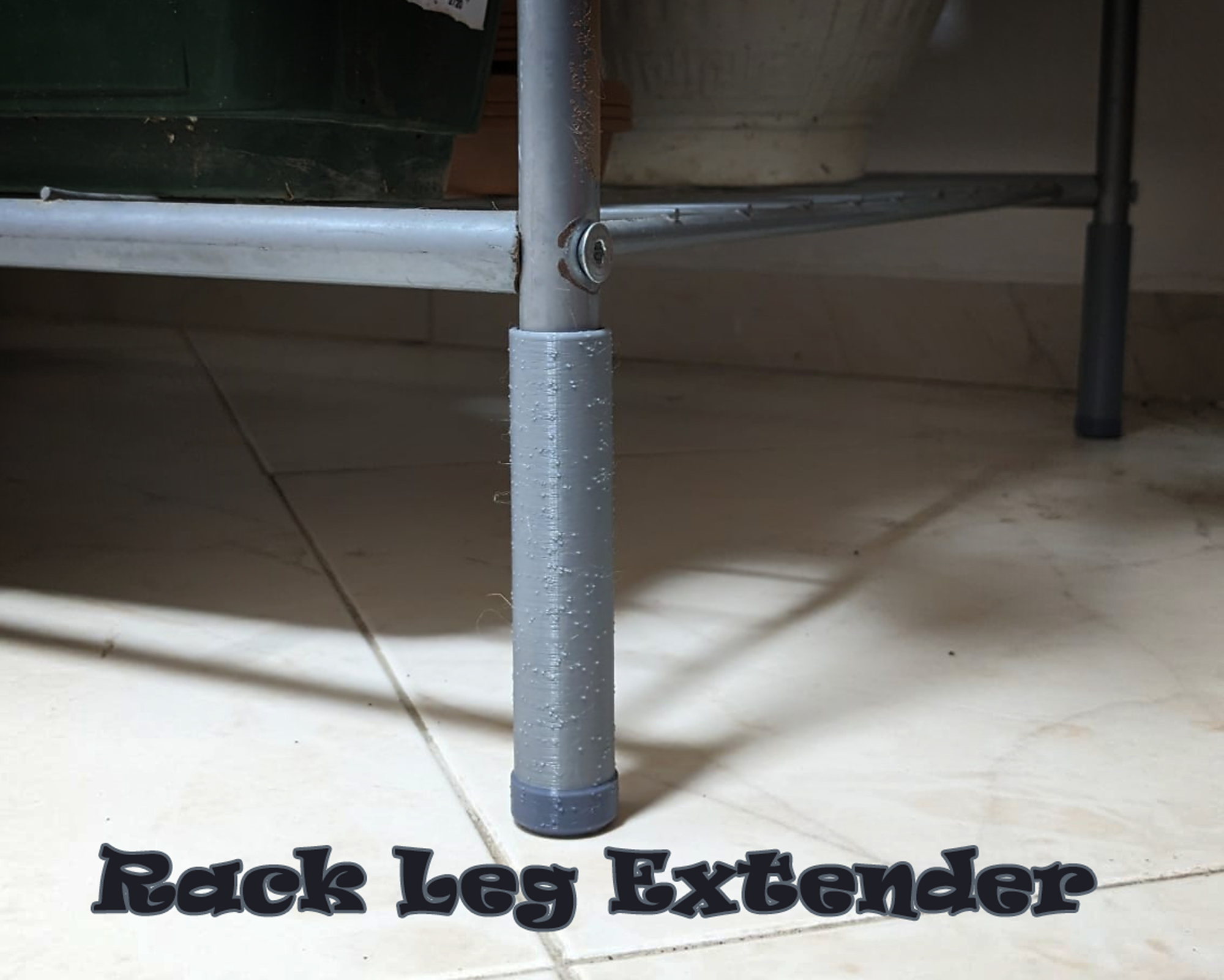 Rack extension legs (For allowing a cleaning robot to go under)