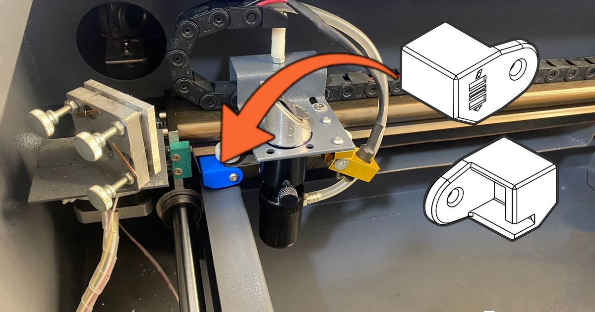 X axis End Stop K40 Laser by Horacio Download free STL model