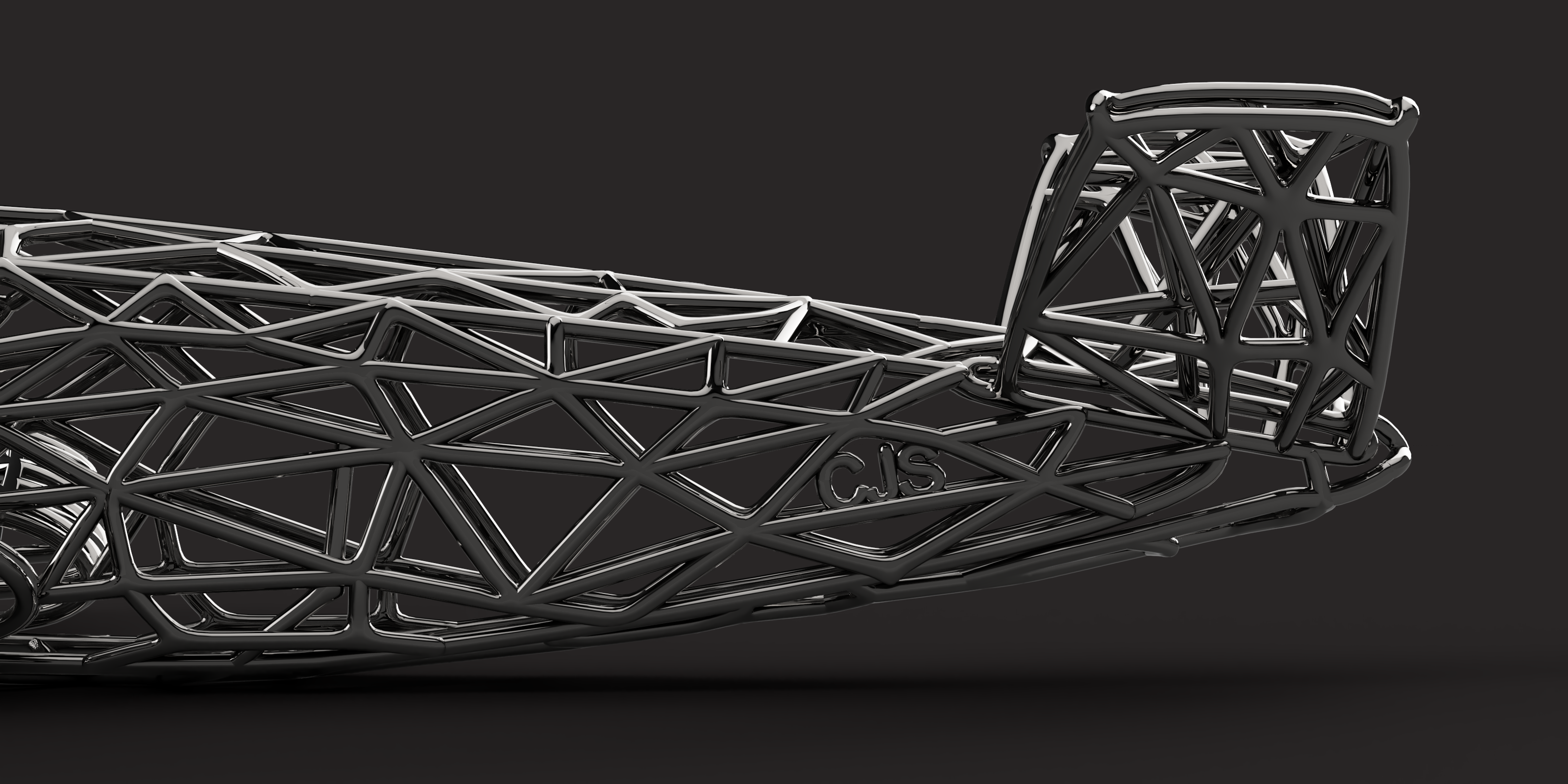 Miniatura 2 do modelo 3D Simple Plane - Voronoi Pattern