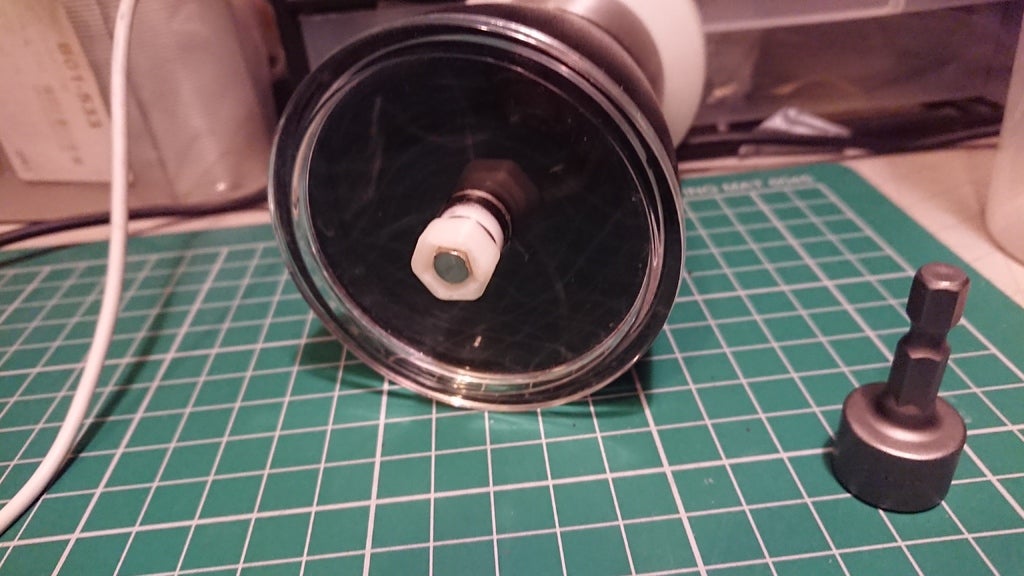 Coffee grinder nut adapter for cordless drill operation