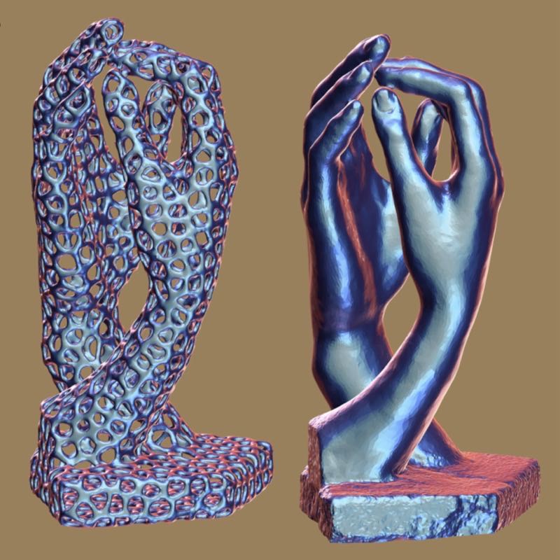 Voronoi effect of Rodin's Cathedral