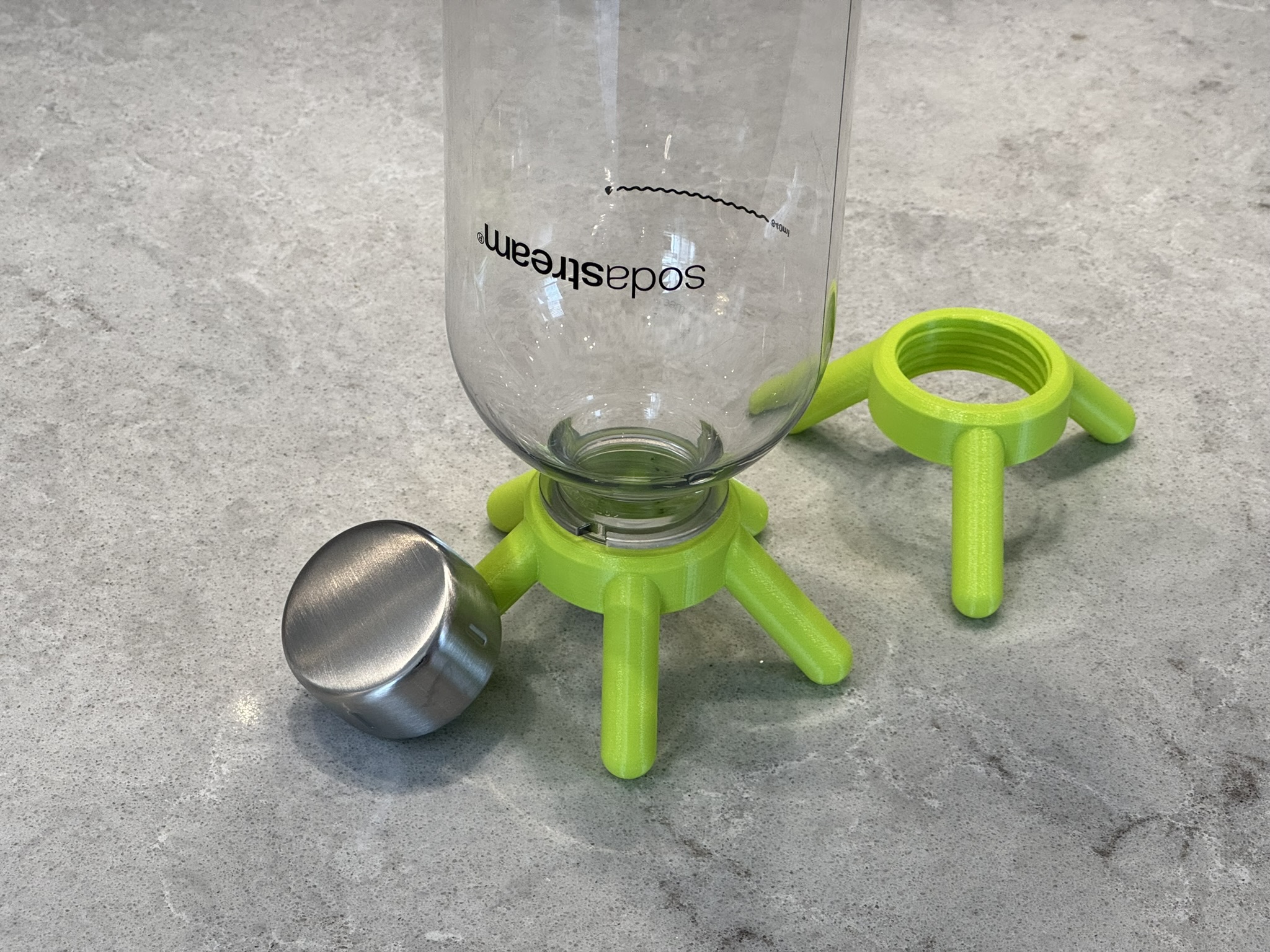 SodaStream bottle stand with rounded legs