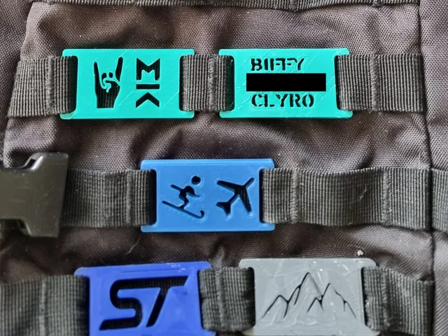 Customizable MOLLE Patch/Name Tag - Text & SVG - OpenSCAD