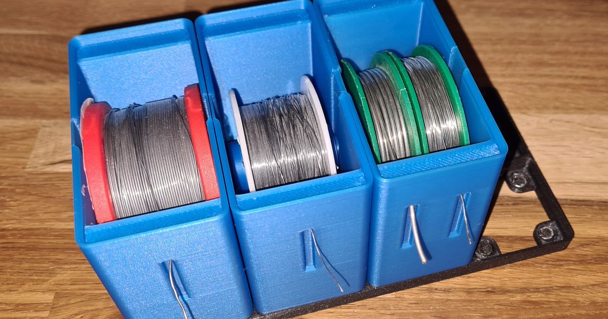 made a soldering spool holder for the Gridfinity : r/3Dprinting