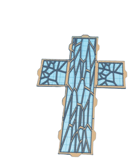 clean and pretty cross (voronoï)