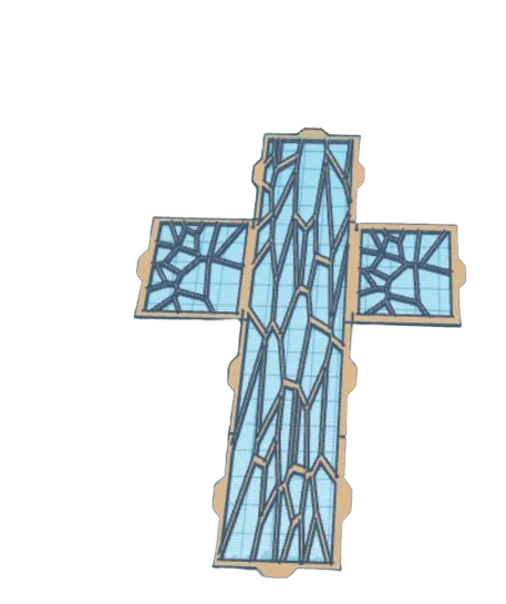 clean and pretty cross (voronoï) by enfant_meme | Download free STL ...