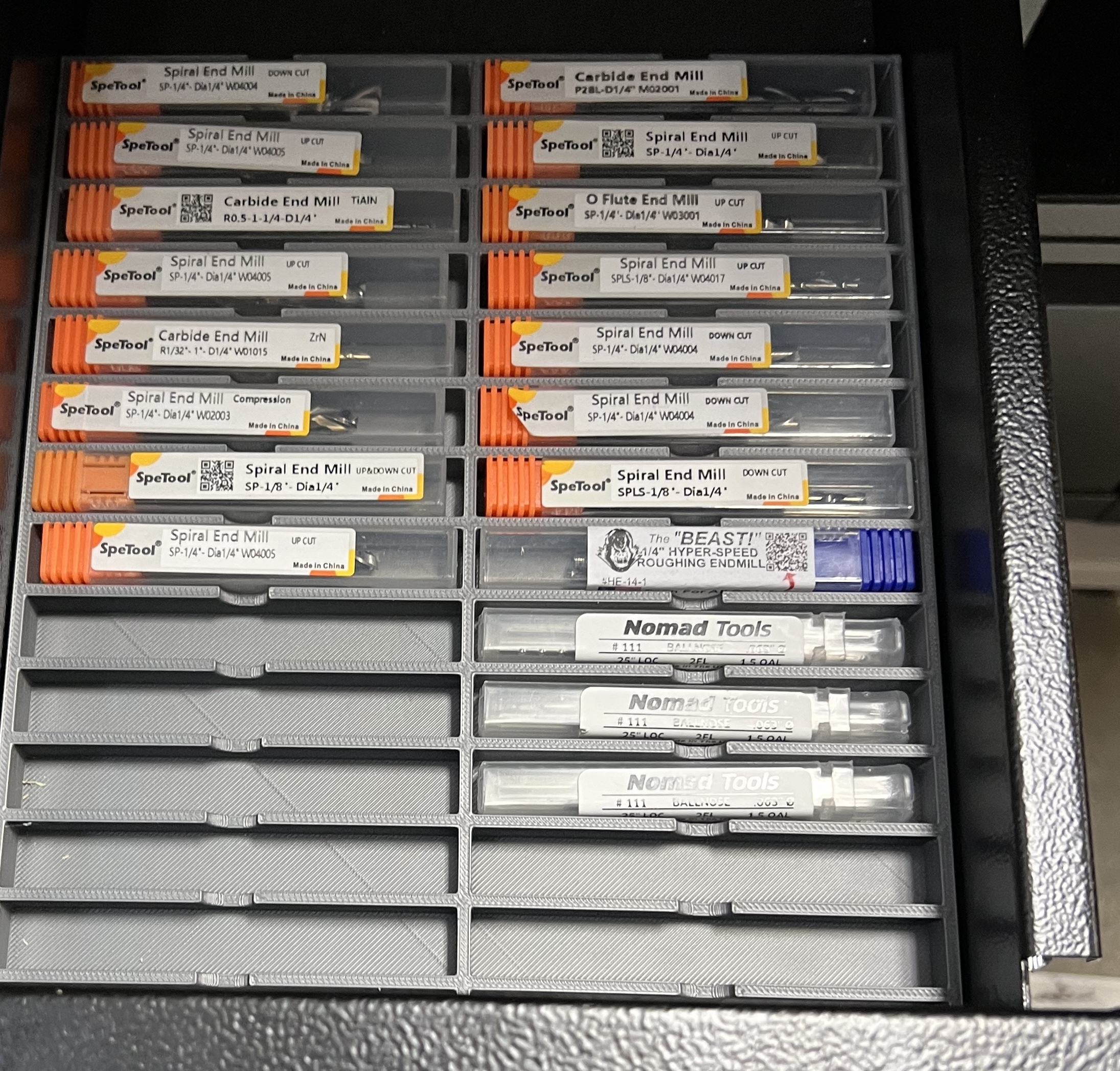 CNC End mill Storage Trays by dantindall | Download free STL model ...