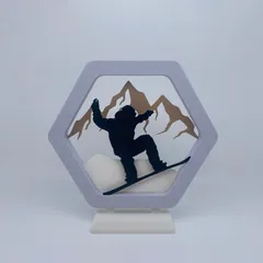 Snowboarder frame