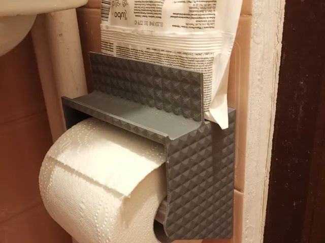 Toilet paper holder with compartments for wipes and phone