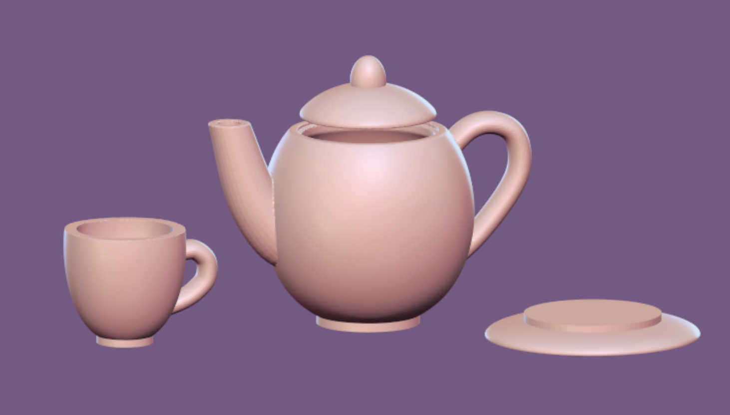 Miniatura 2 do modelo 3D Mini Tea Set