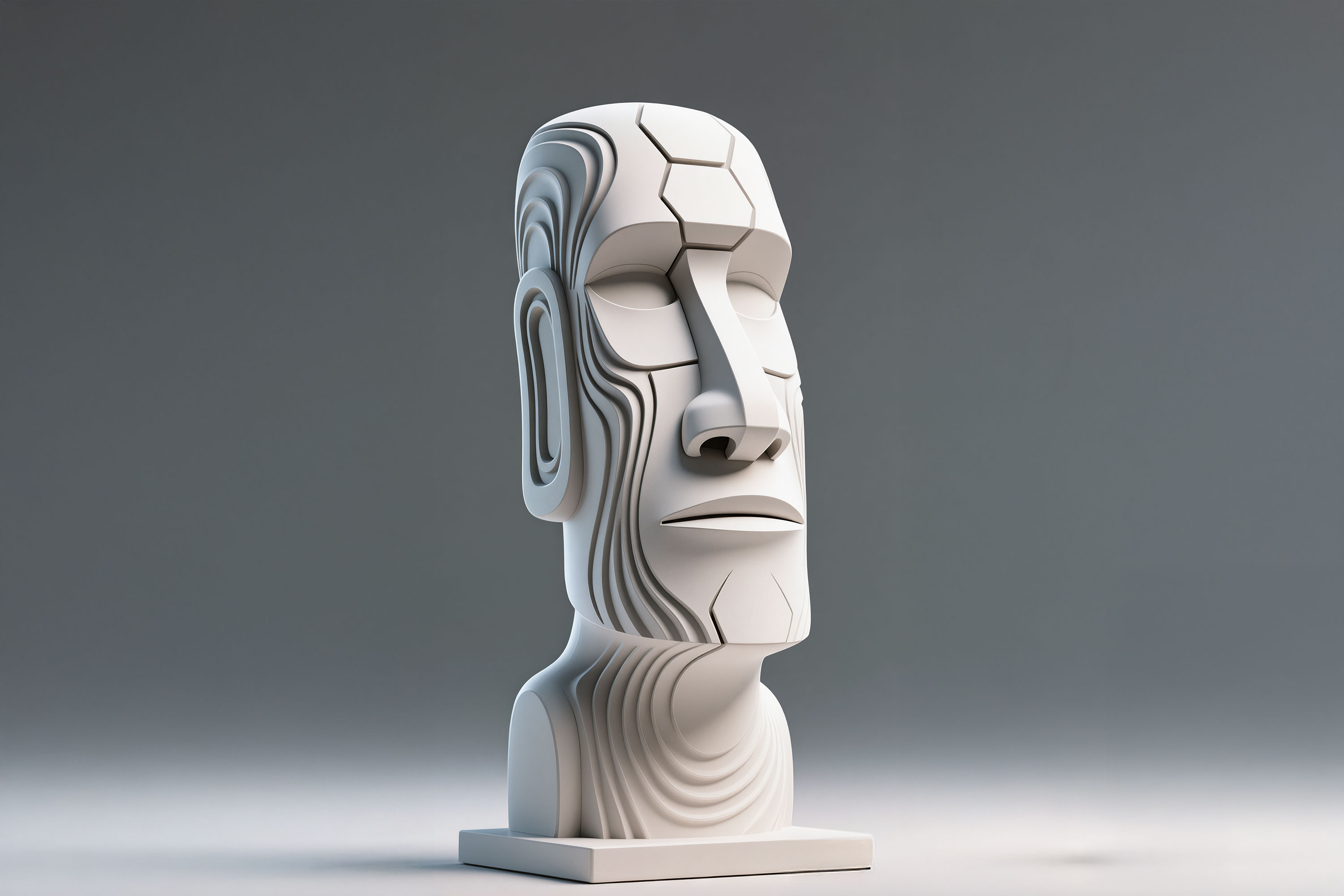 Moai 3, Hexa Sculpture