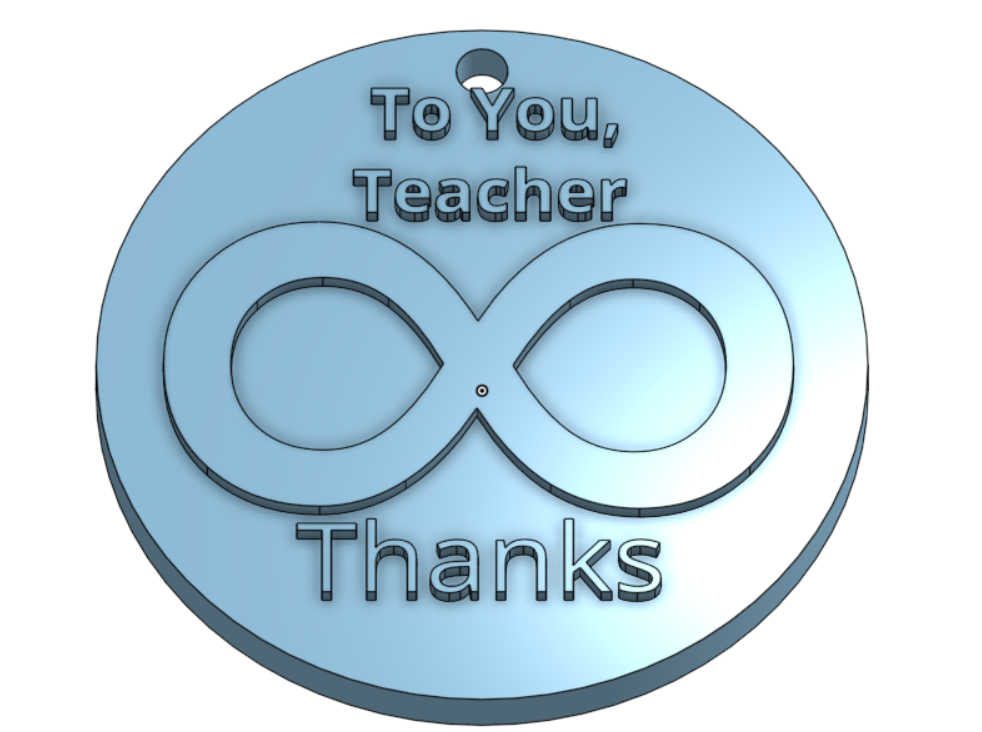 Teacher's Day Keychain Gift (English and Math)