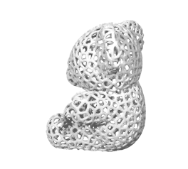 Voronoi Bear Business Card Holder