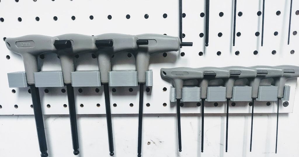 Harbor Freight Hex/Allen THandle Pegboard Holder Larger Sizes by