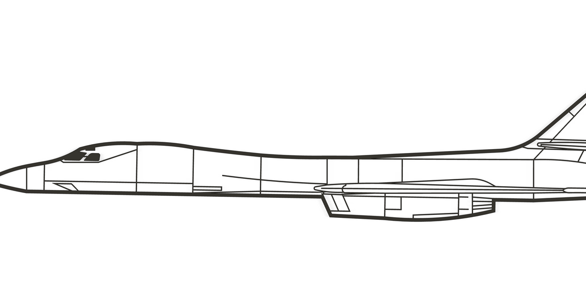 B-1B - Side View - Silhouette by Chris D | Download free STL model ...