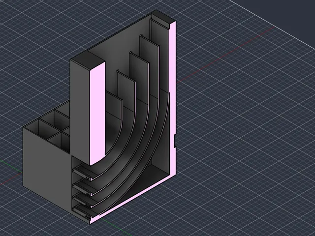 Gravity Battery Dispenser: AA/AAA Curved Tracks + 9v, D & Coin Cell Bins