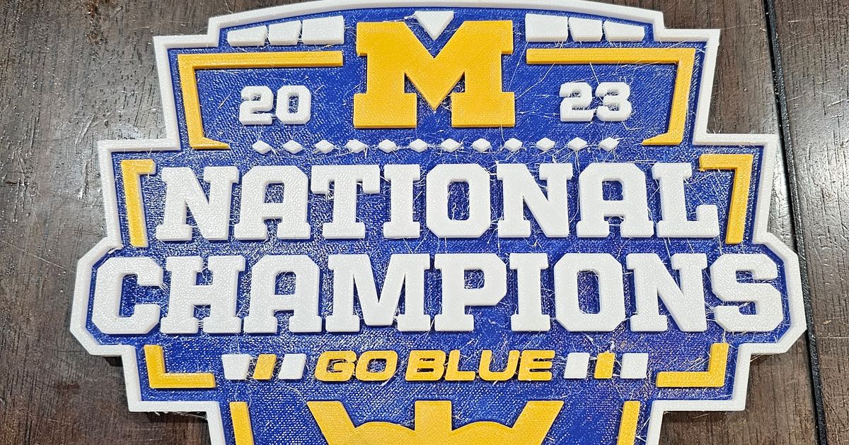 Michigan National Champions Plaque by Eroh Model Building | Download ...