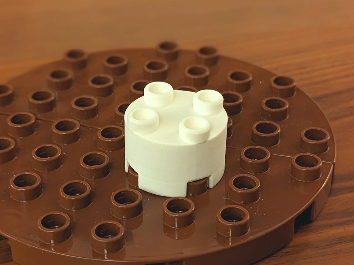 Duplo-compatible Round Piece 2x2 by Floern | Download free STL model ...