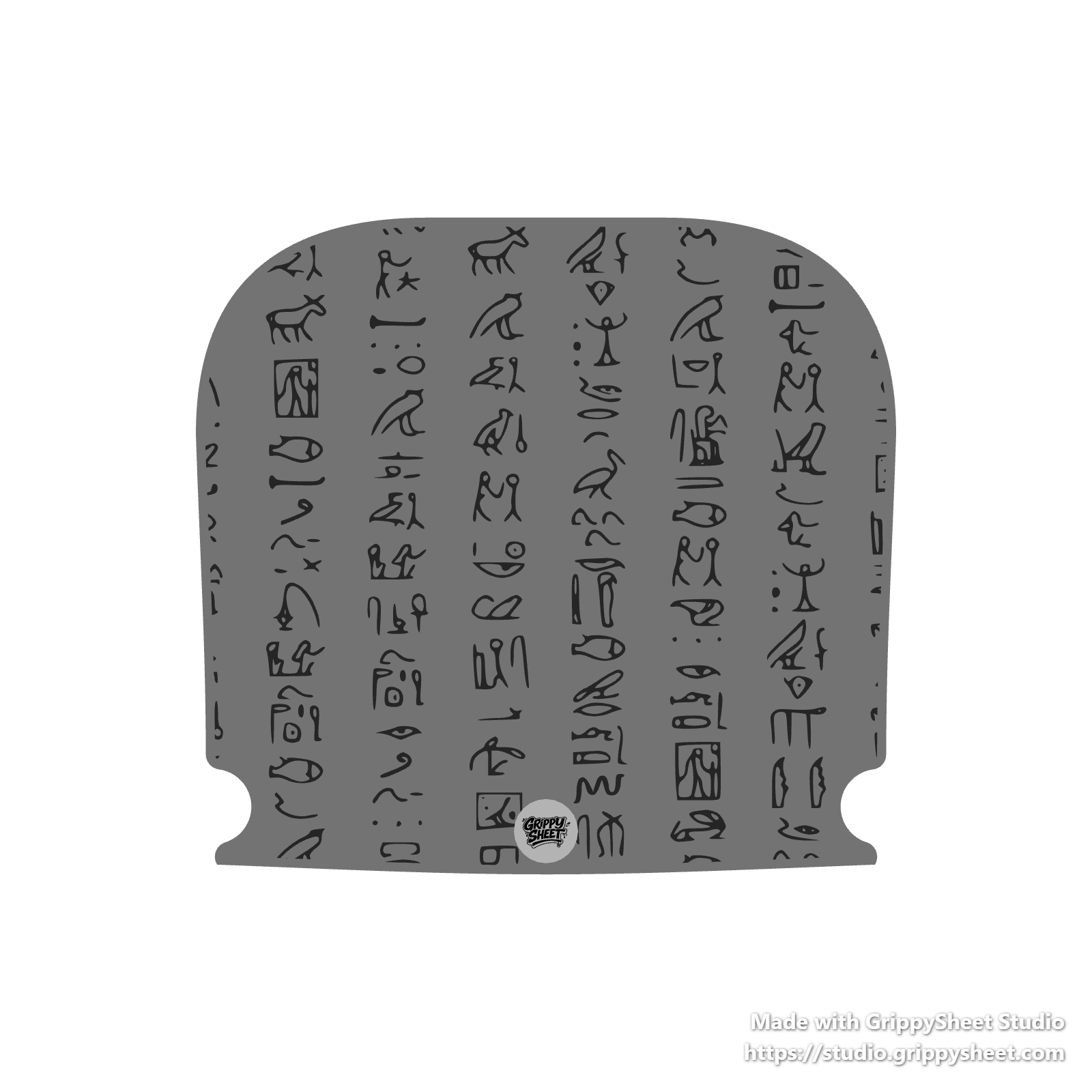 Official GrippySheet Hieroglyphic Grip Pattern/Geometry