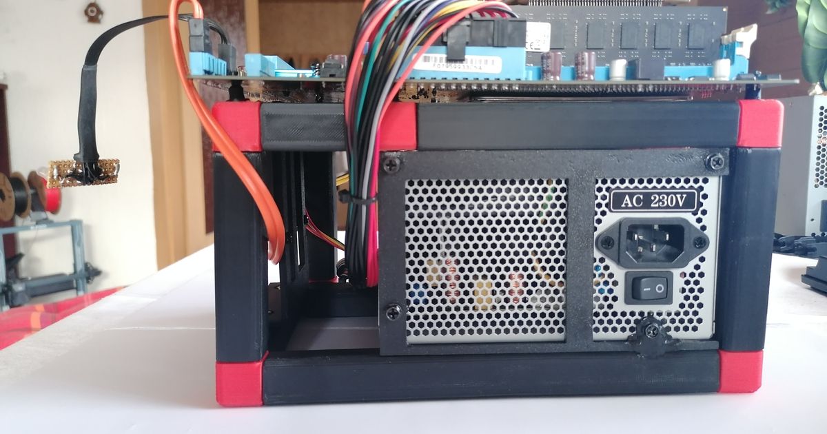 Micro ATX Open Air PC Case Small Test Bench For GPUs By Leon Huste