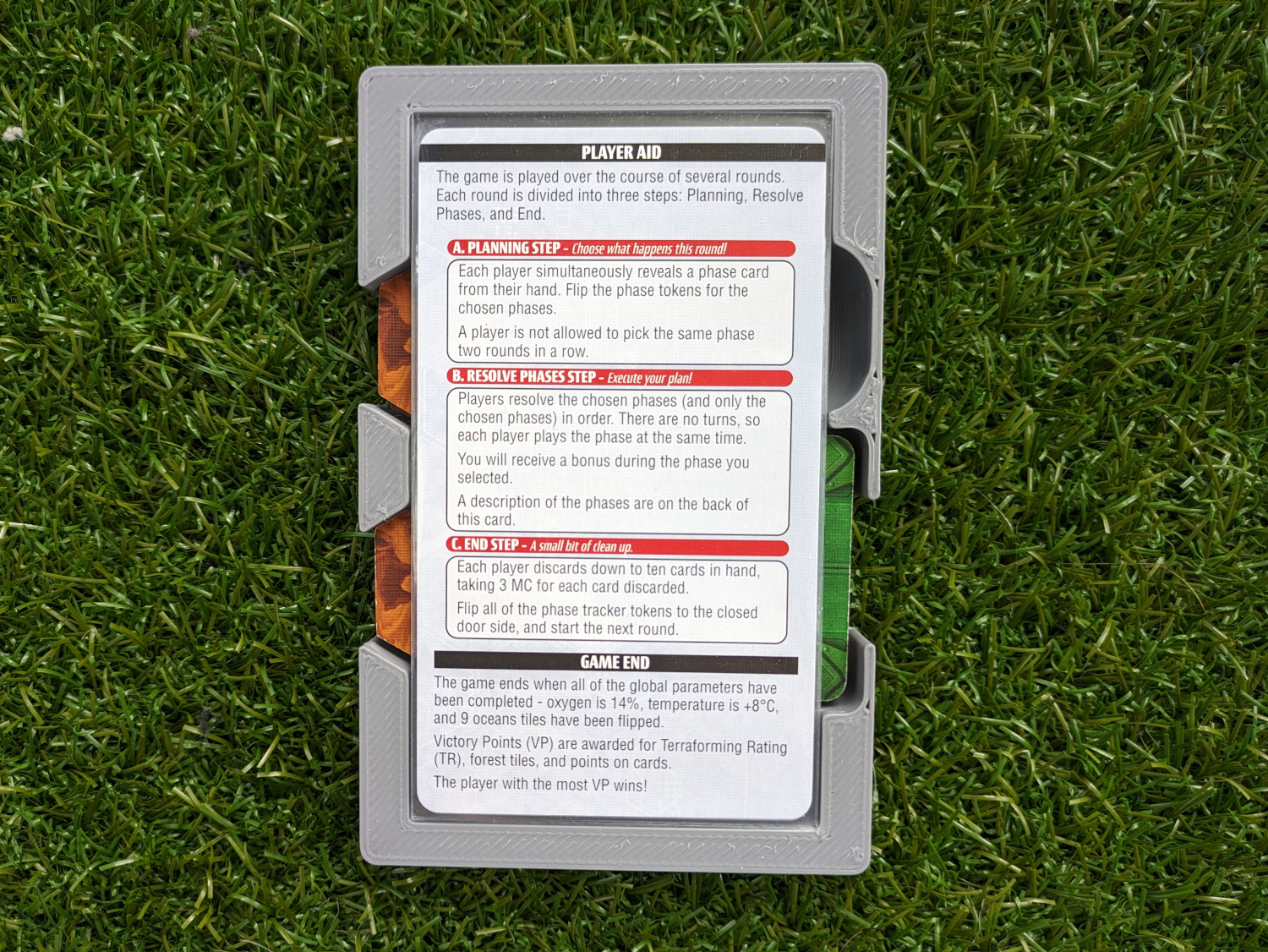 Sleeved Player Aid Tray for Terraforming Mars: Ares Expedition Insert / Organizer