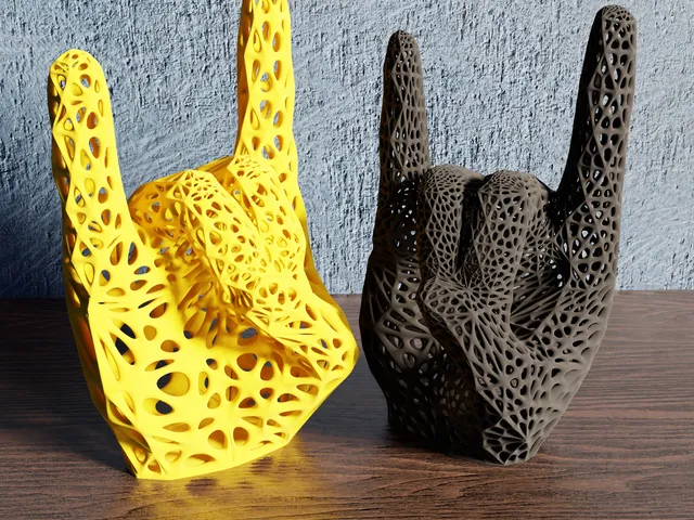 Voronoi Rock Hand