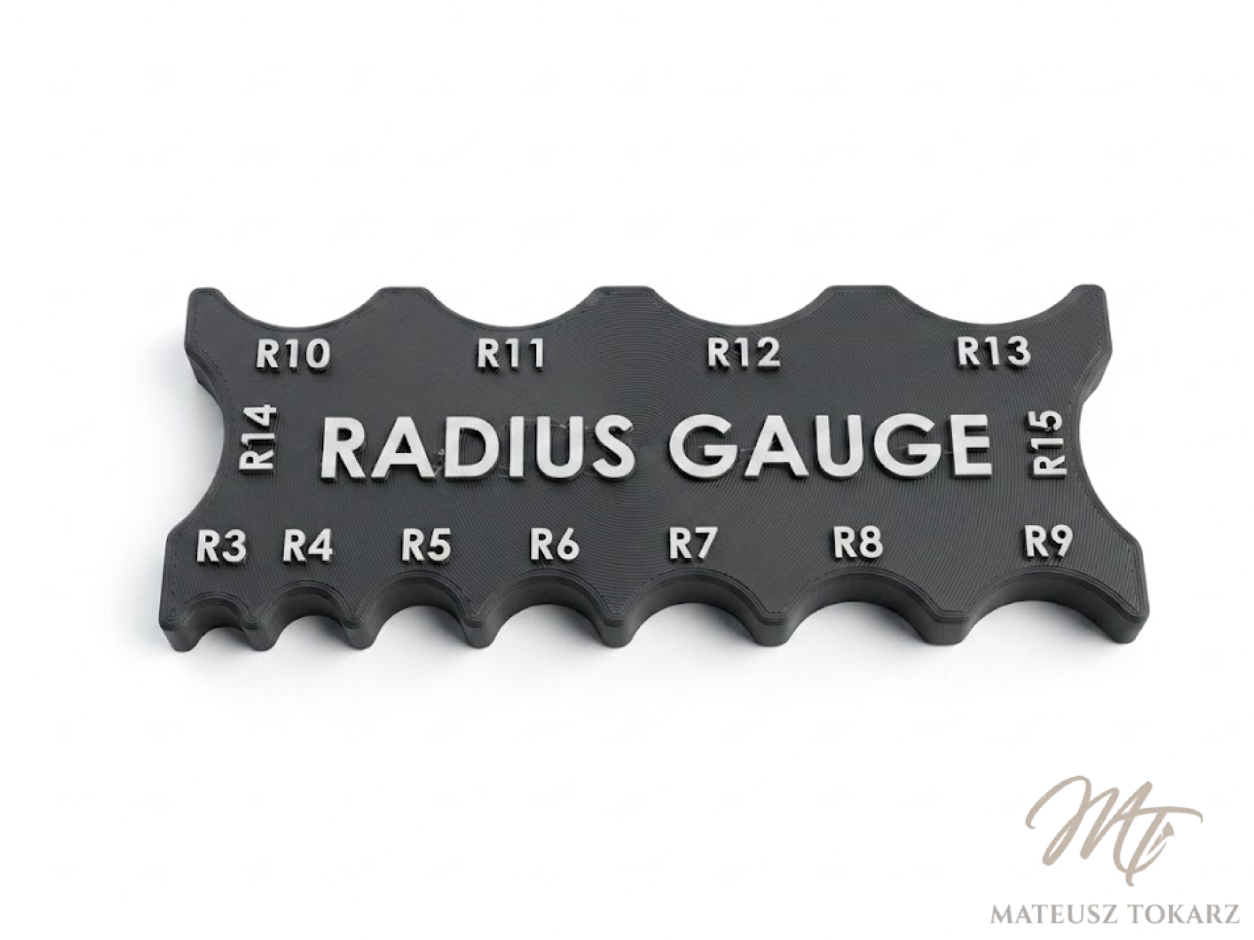 Radius Gauge Card (R3 to R15) | Measuring Tool