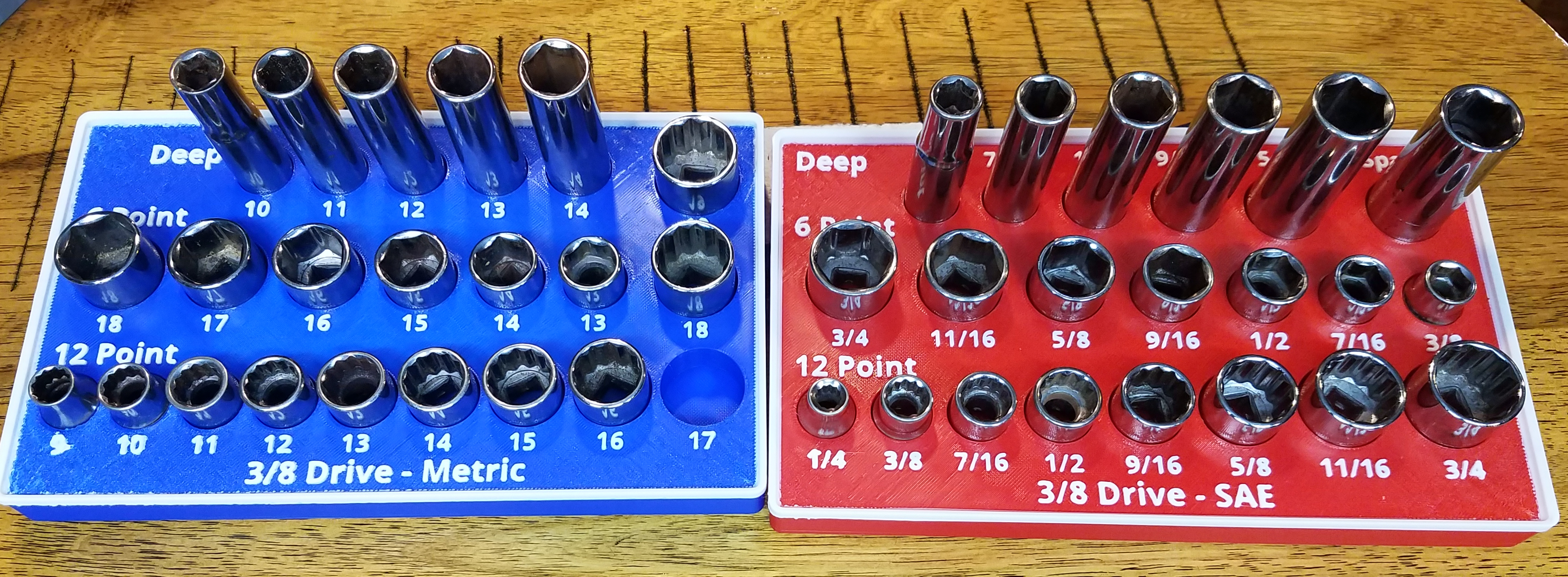 Socket & Ratchet Drawer Organizer - Gridfinity